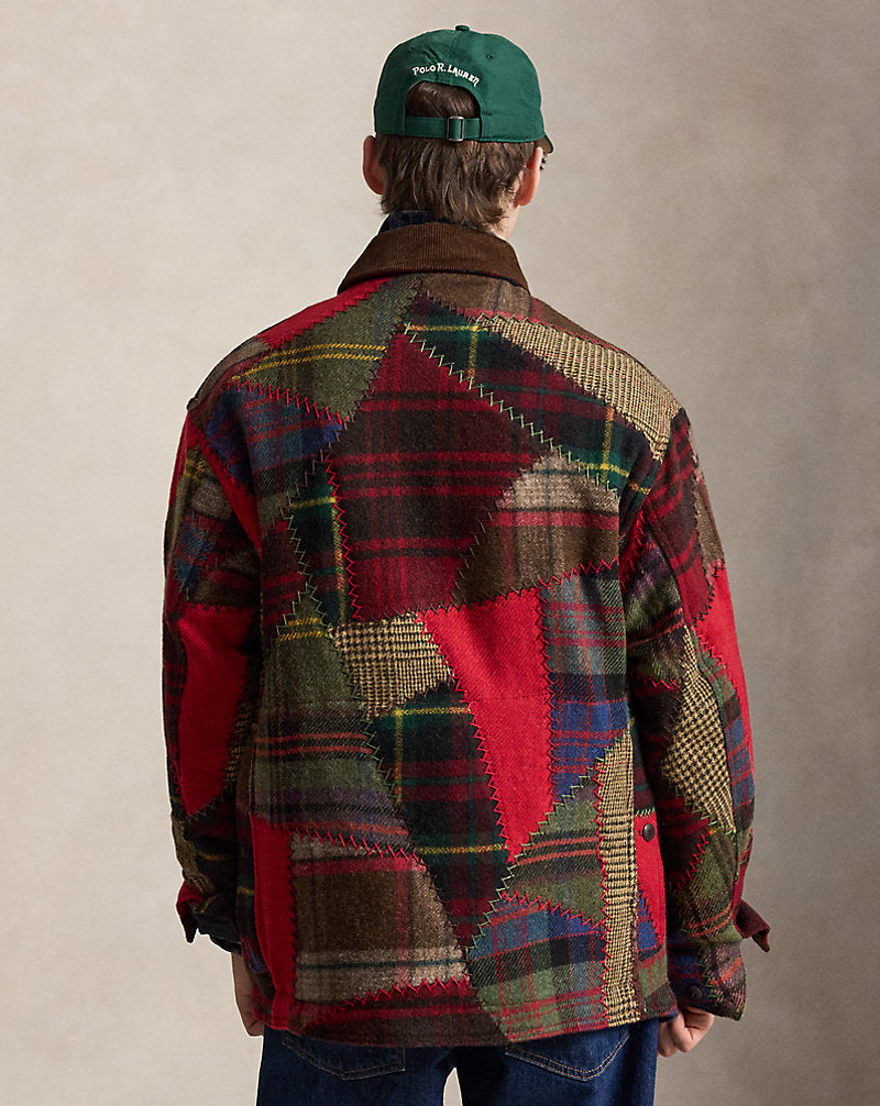 Giacca patchwork in lana e alpaca — Patchwork multicolore
