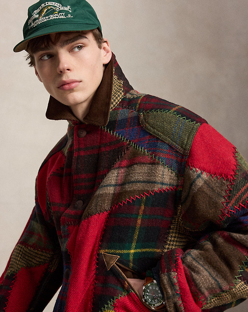 Giacca patchwork in lana e alpaca — Patchwork multicolore