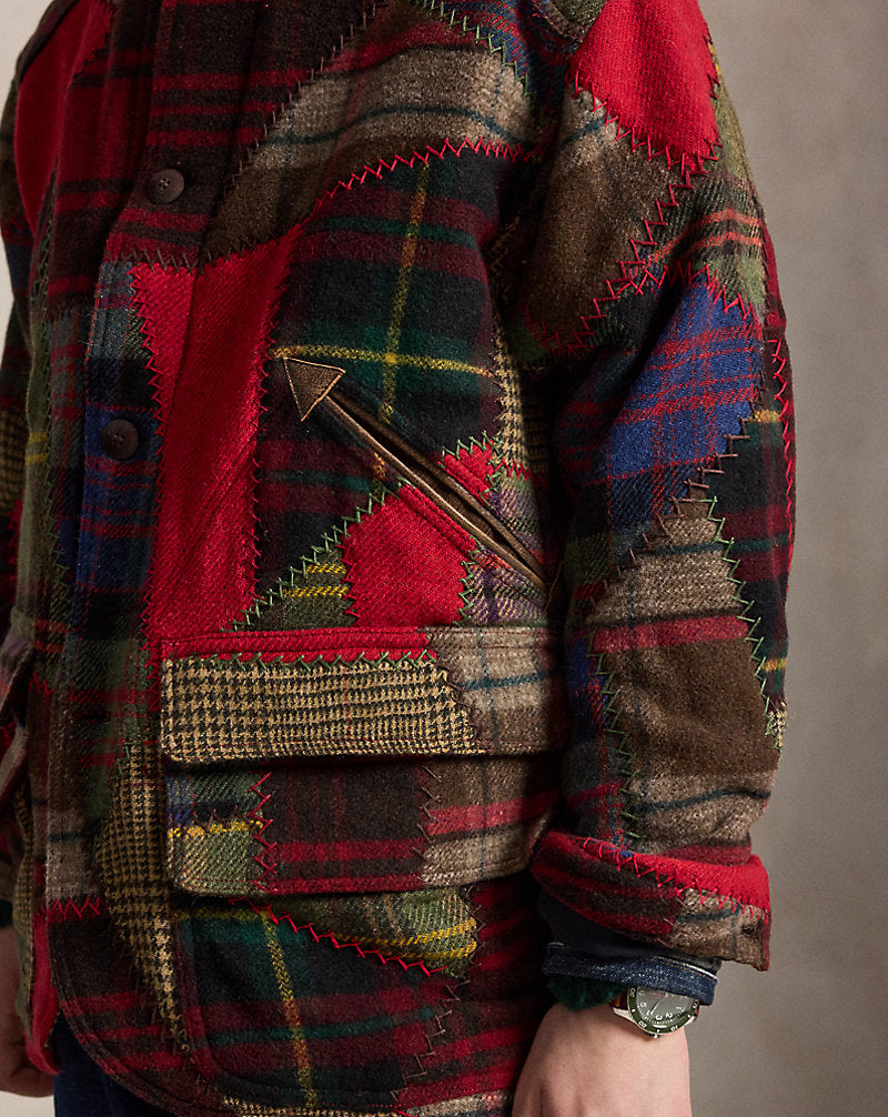 Giacca patchwork in lana e alpaca — Patchwork multicolore