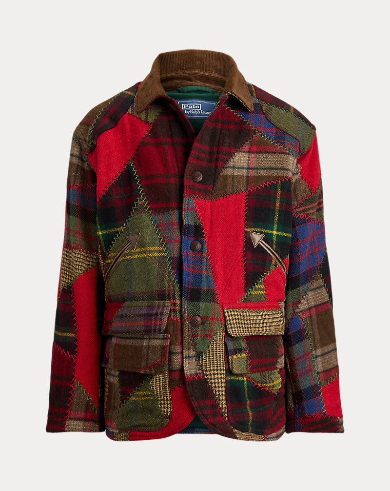 Giacca patchwork in lana e alpaca — Patchwork multicolore