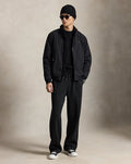 Pantaloni a maglia doppia con coulisse — Nero Polo