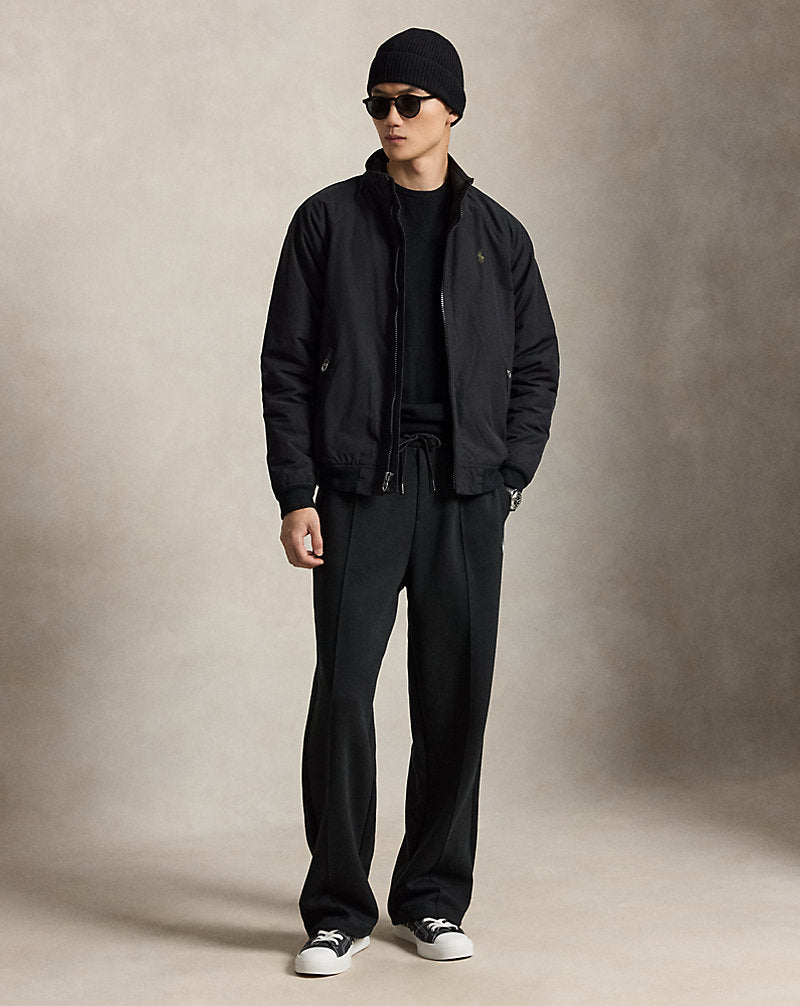 Pantaloni a maglia doppia con coulisse — Nero Polo