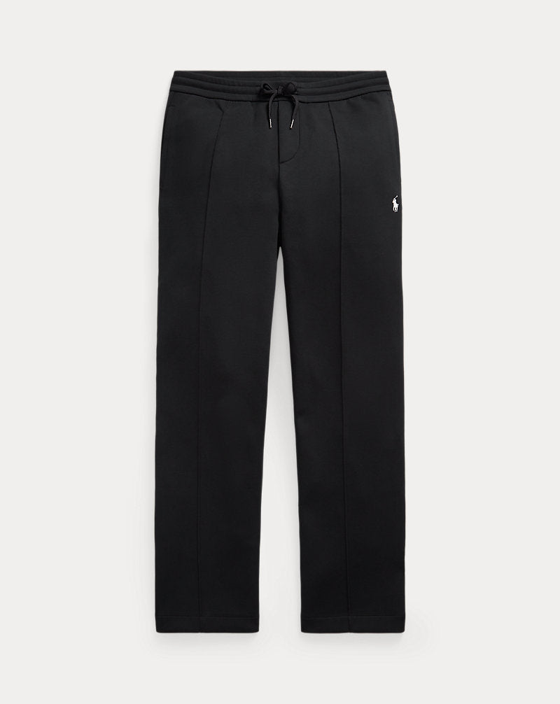 Pantaloni a maglia doppia con coulisse — Nero Polo