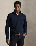 Pullover a maglia doppia con cerniera — Blu navy Aviator