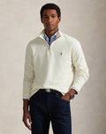 Pullover a coste con cerniera — Panna pergamena