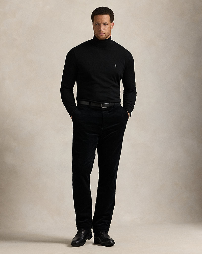 Maglia dolcevita in lana lavabile — Nero Polo