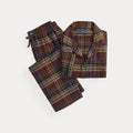 Pigiama scozzese in flanella — Scozz marrone/verde