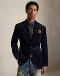 Giacca Polo in velluto Tailored-Fit — Blu navy autunnale