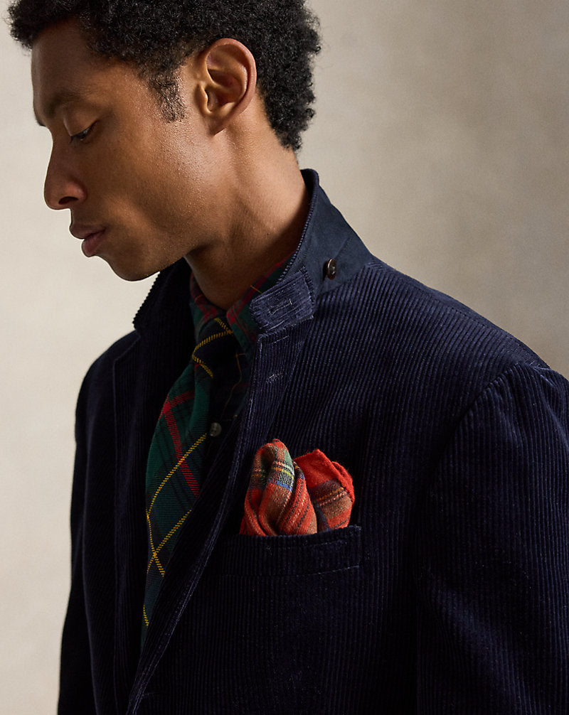 Giacca Polo in velluto Tailored-Fit — Blu navy autunnale