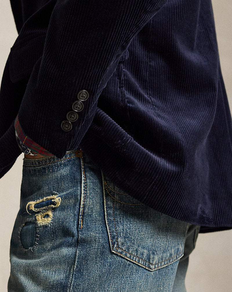 Giacca Polo in velluto Tailored-Fit — Blu navy autunnale