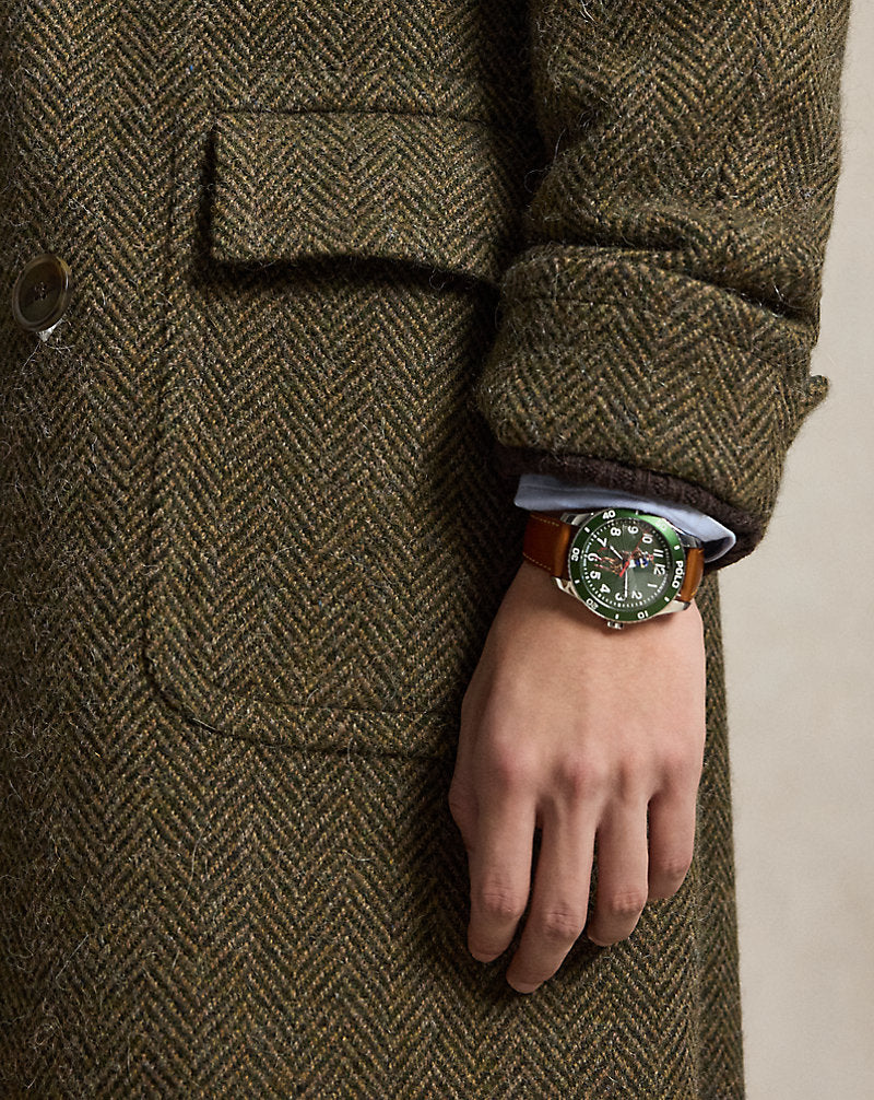 Il cappotto Polo in tweed spina di pesce — Loden multicolore