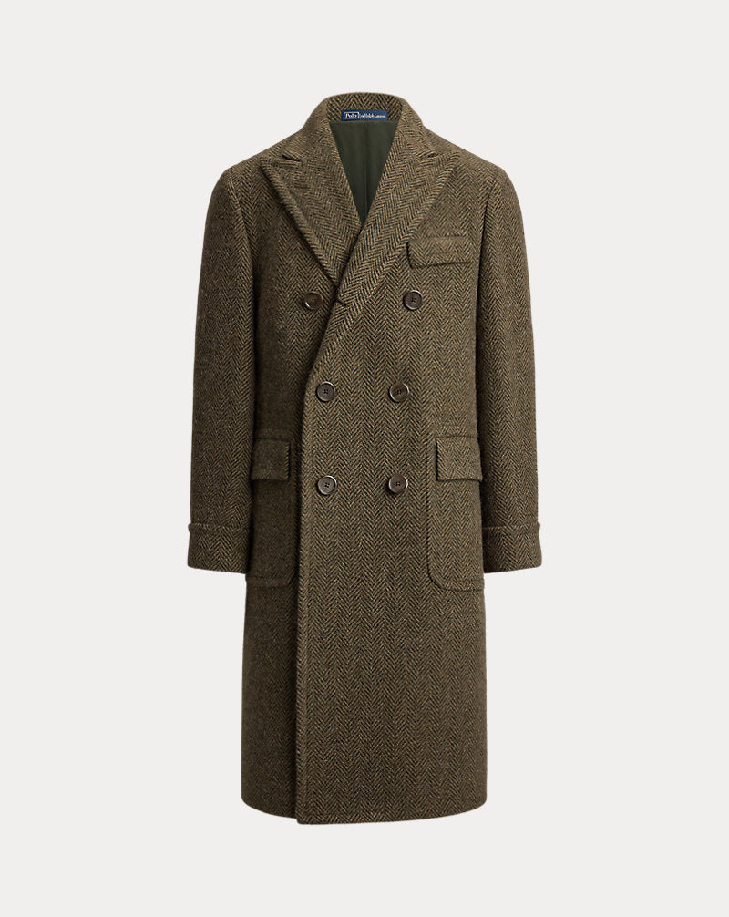 Il cappotto Polo in tweed spina di pesce — Loden multicolore