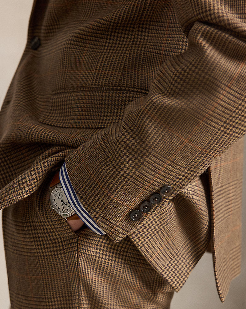 Abito Polo Tailored principe di Galles — Color cuoio/marrone