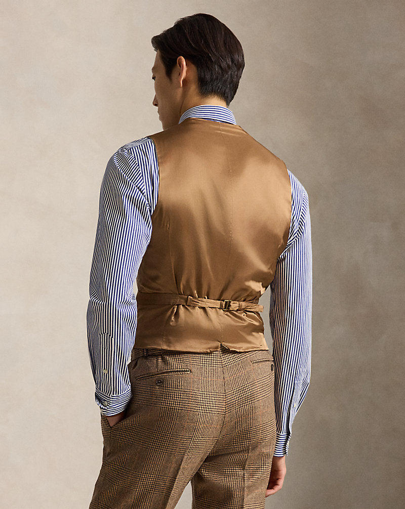Abito Polo Tailored principe di Galles — Color cuoio/marrone