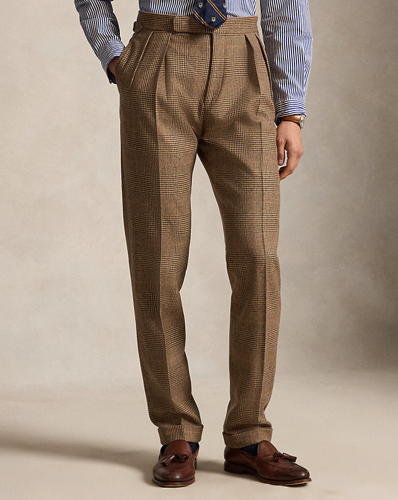 Abito Polo Tailored principe di Galles — Color cuoio/marrone