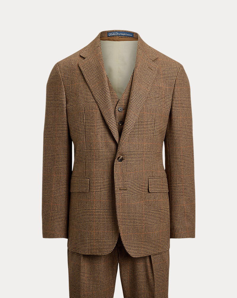 Abito Polo Tailored principe di Galles — Color cuoio/marrone