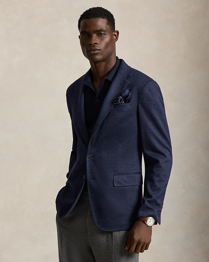 Giacca Polo Soft in maglia Modern-Fit — Blu navy