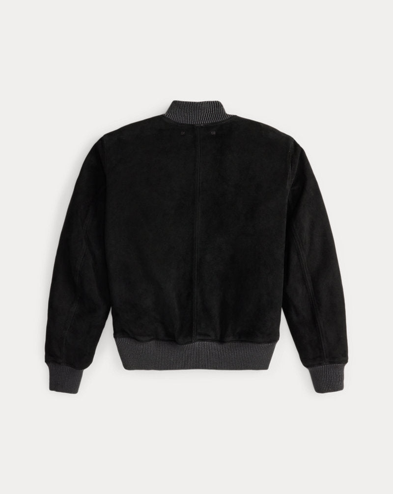 Bomber in camoscio — Nero vintage