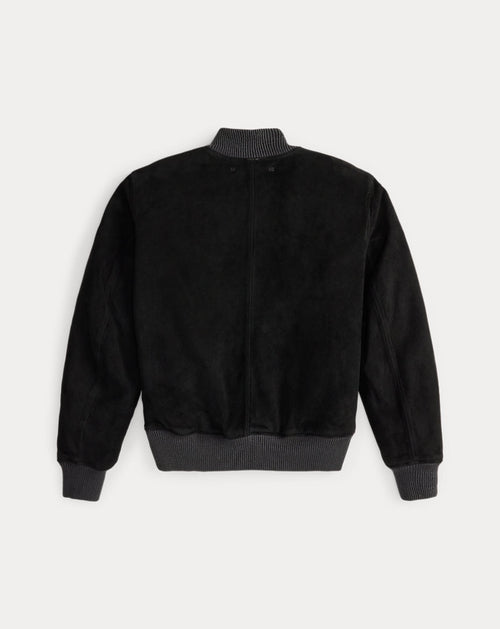 Bomber in camoscio — Nero vintage