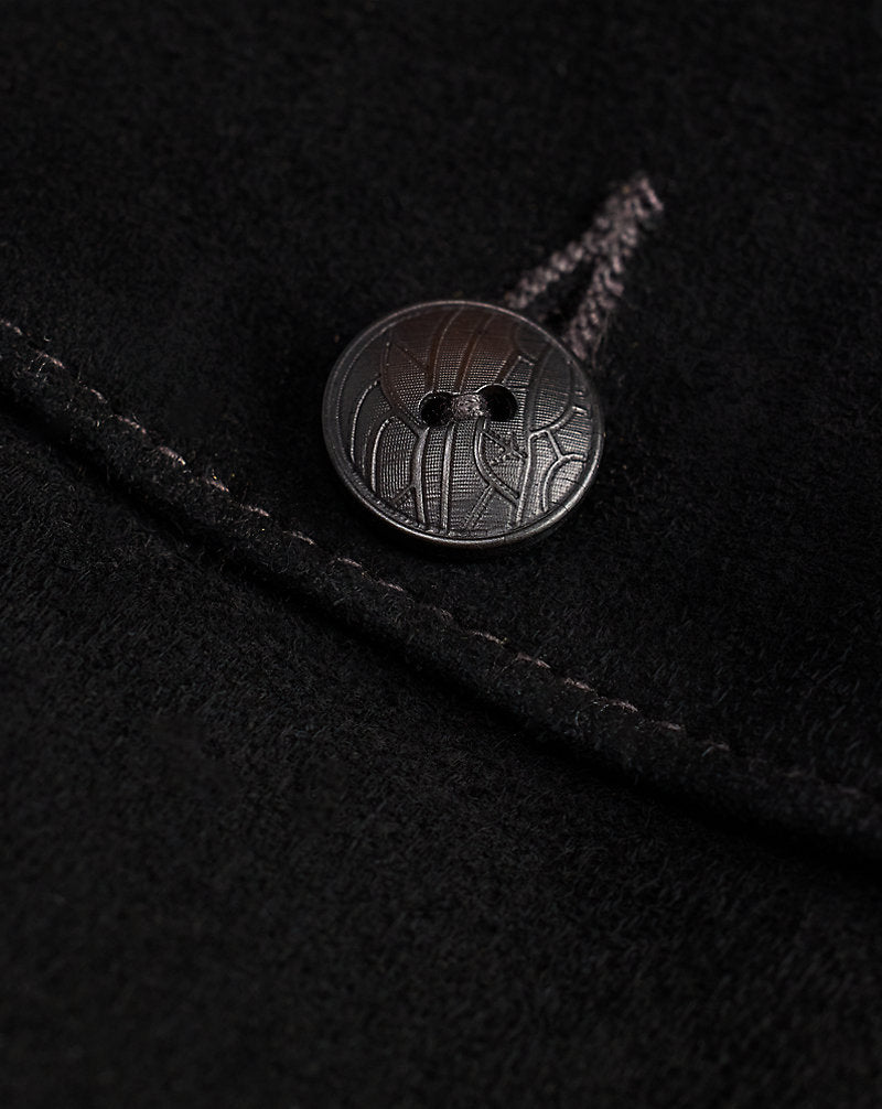 Bomber in camoscio — Nero vintage