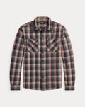 Camicia scozzese in twill — Grigio/Rosso