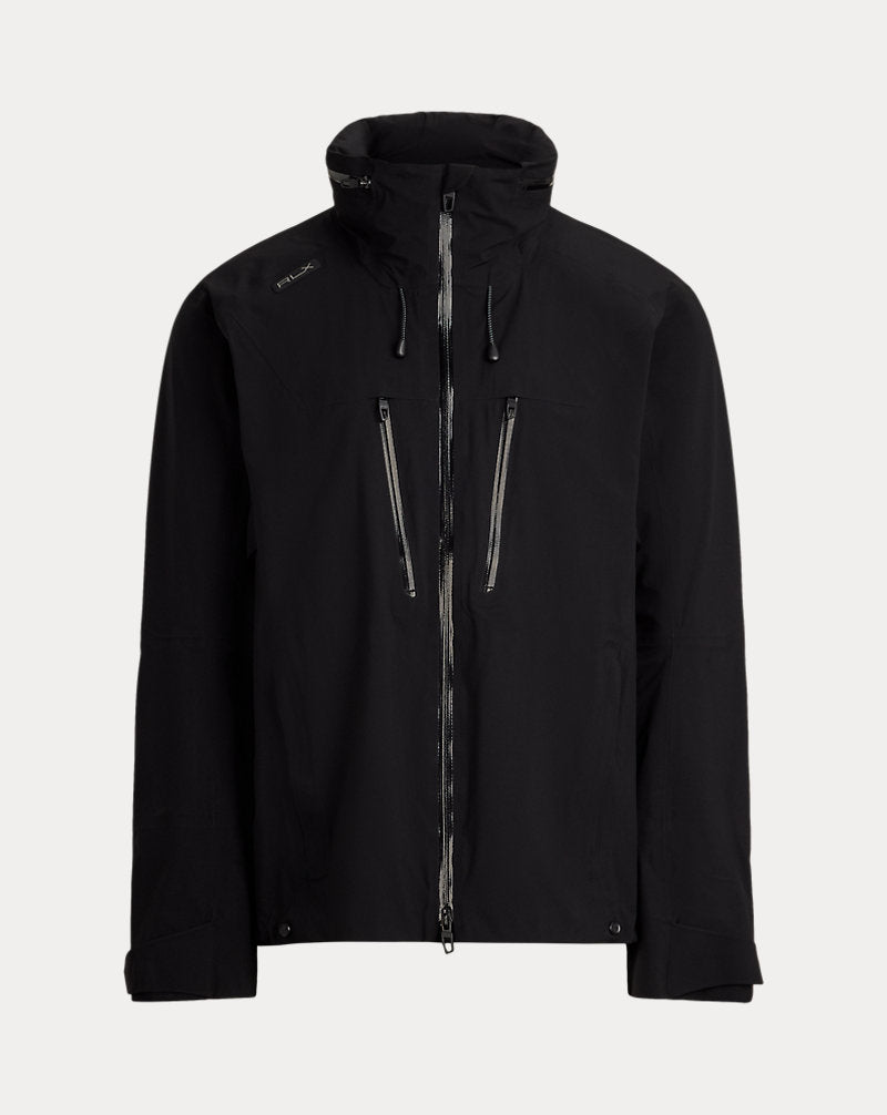 Giacca impermeabile con cappuccio — Nero Polo