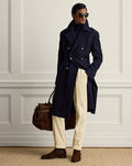 Soprabito in lana e cashmere sartoriale — Blu navy
