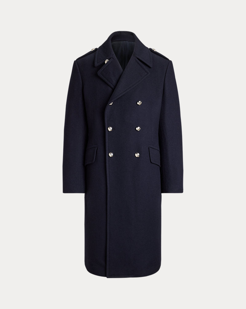 Soprabito in lana e cashmere sartoriale — Blu navy