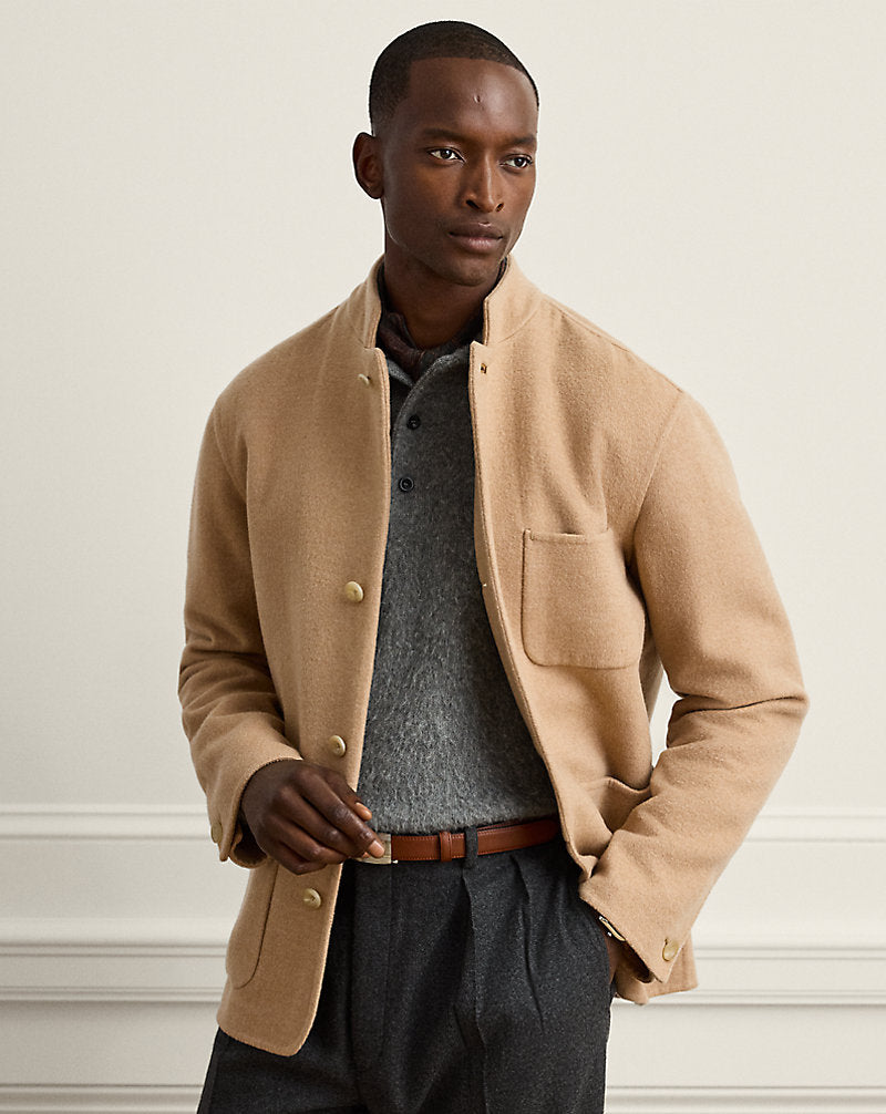 Giacca in cashmere confezionata a mano — Cammello