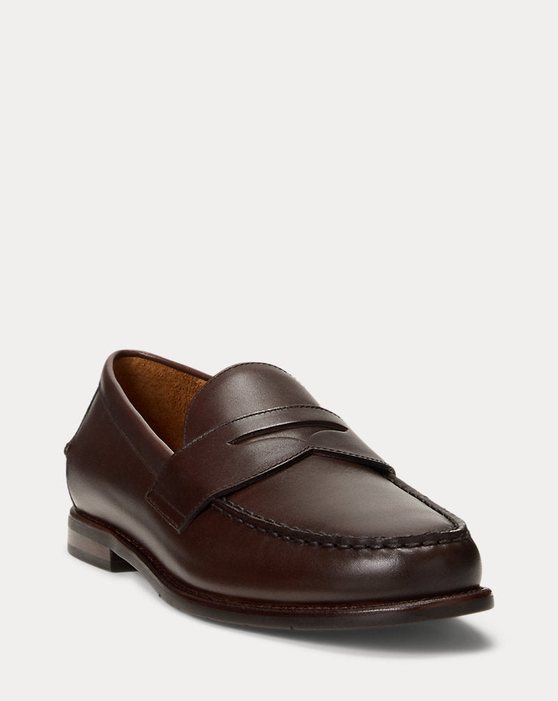 Penny loafer Alston in pelle brunita — Marrone scuro