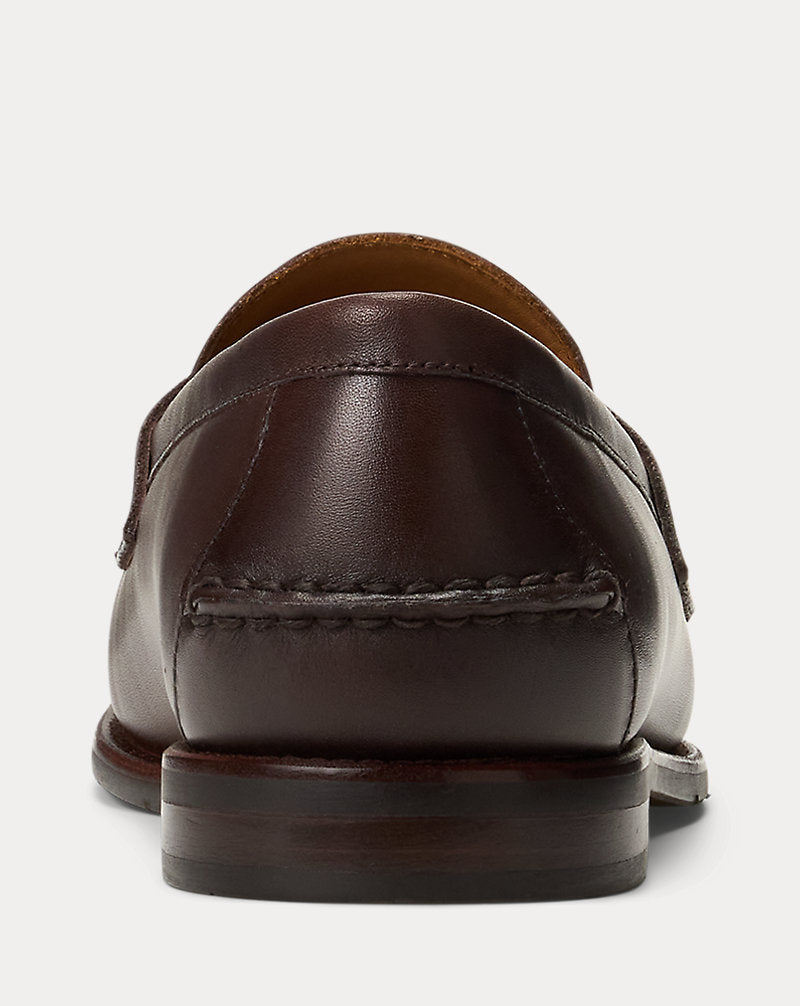 Penny loafer Alston in pelle brunita — Marrone scuro
