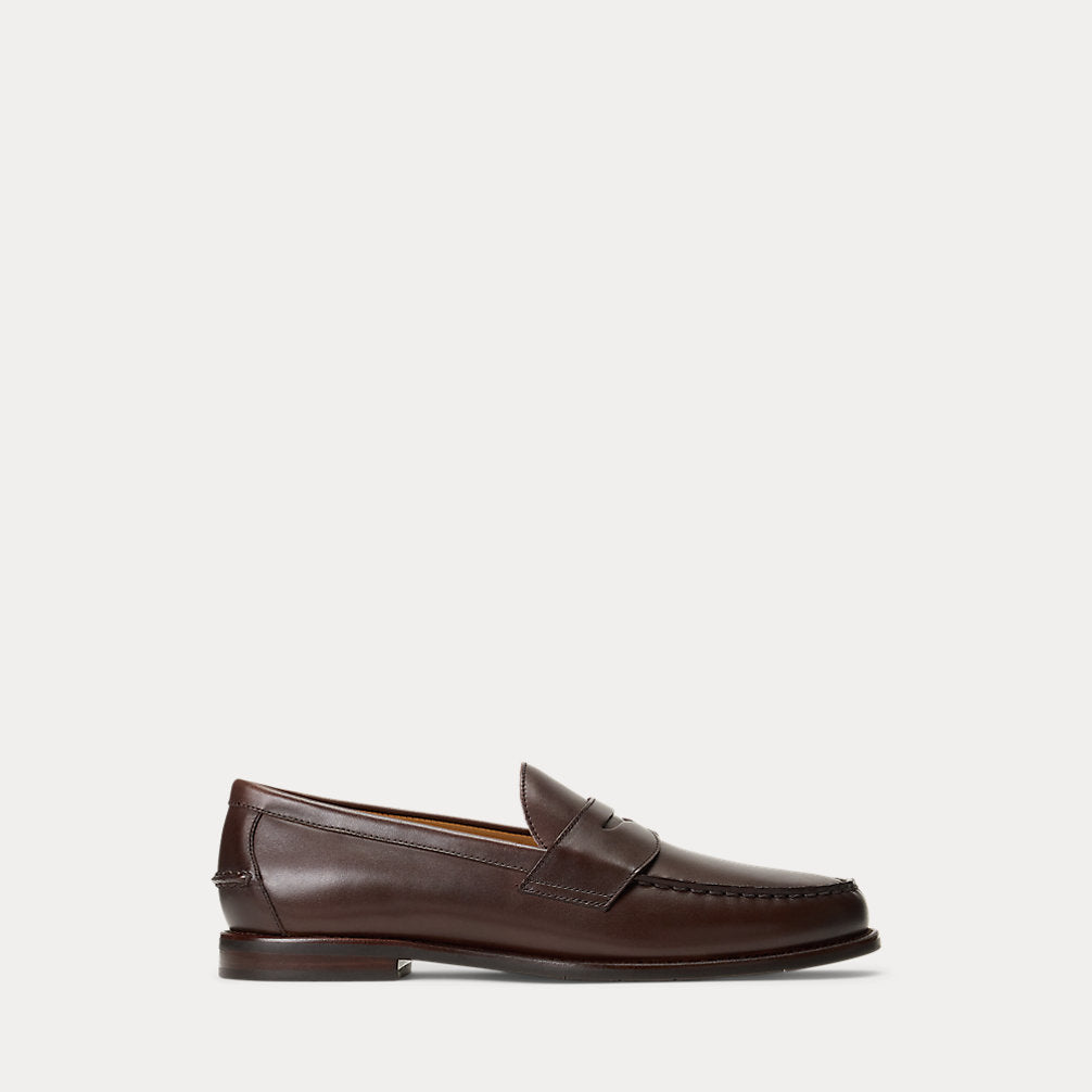 Penny loafer Alston in pelle brunita — Marrone scuro