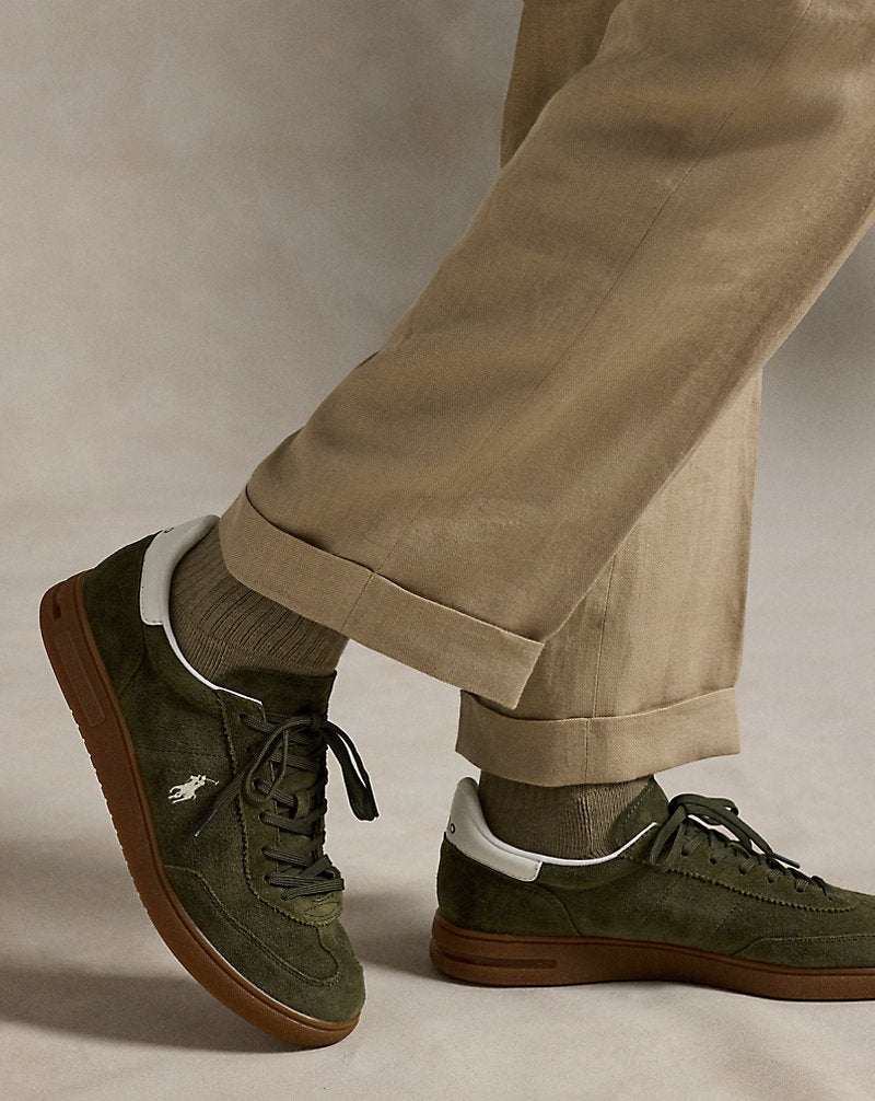 Sneaker Bedford in camoscio — Armadillo/Bianco nautico