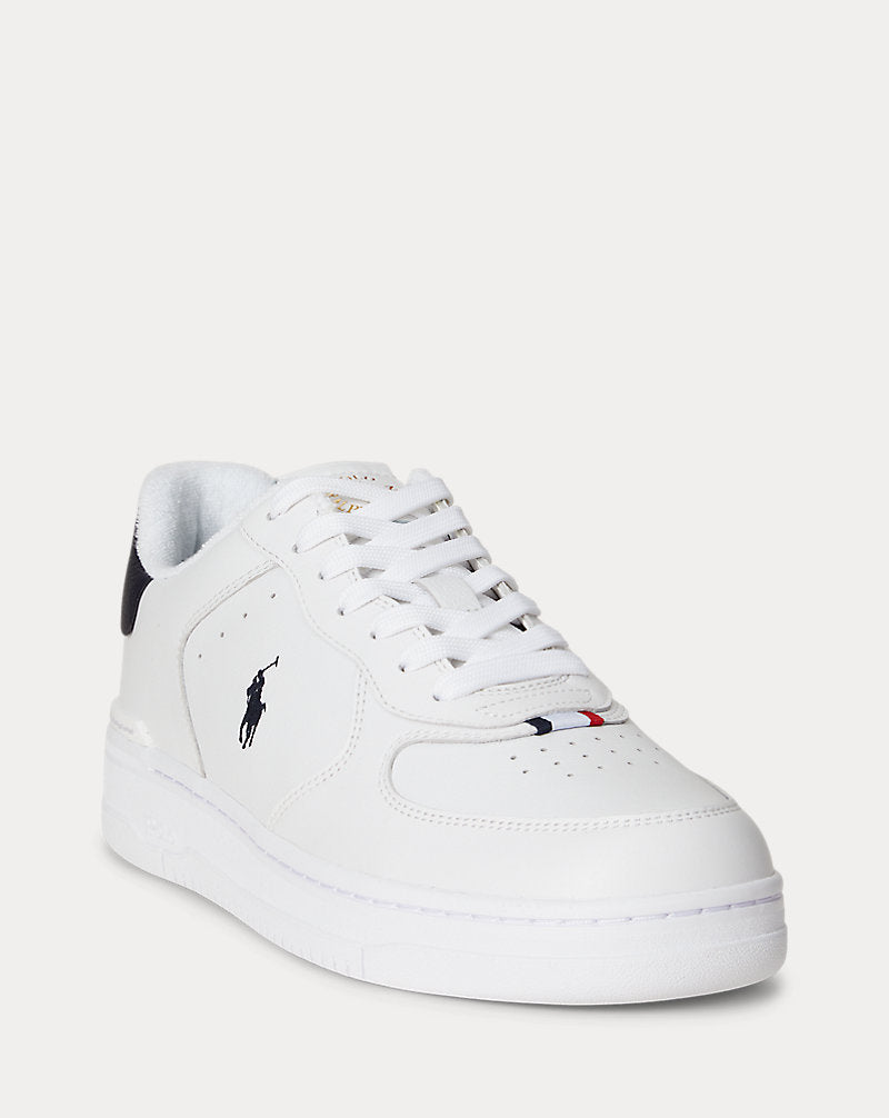 Sneaker Masters Court in pelle — Bianco/Blu navy/Rosso
