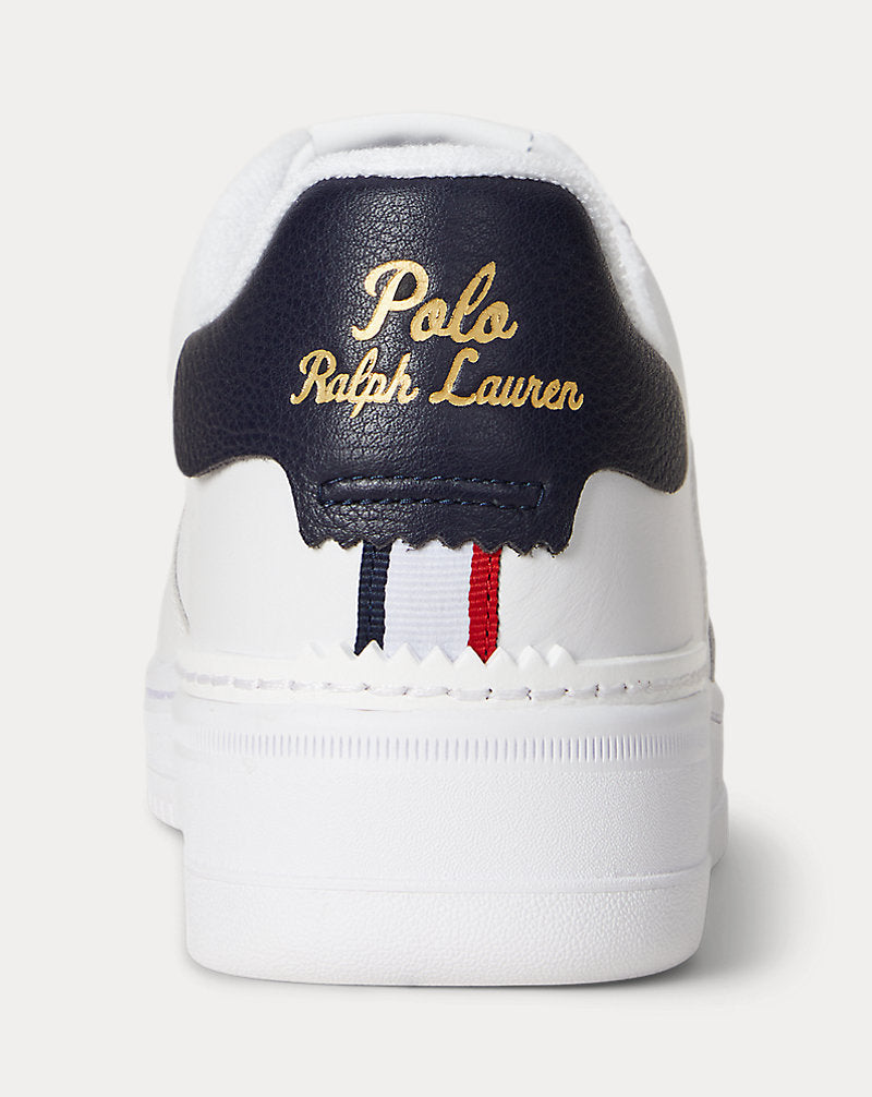 Sneaker Masters Court in pelle — Bianco/Blu navy/Rosso