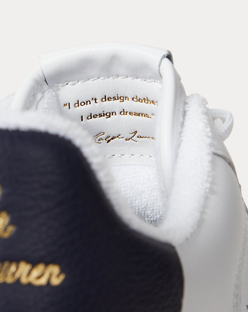 Sneaker Masters Court in pelle — Bianco/Blu navy/Rosso