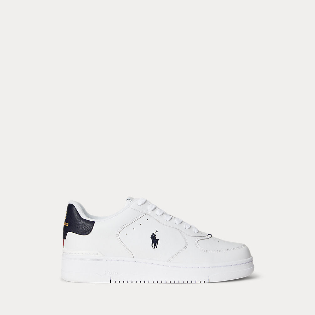 Sneaker Masters Court in pelle — Bianco/Blu navy/Rosso