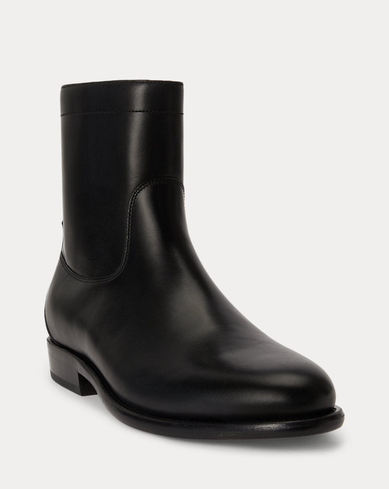 Stivaletti Owen in pelle con cerniera — Nero