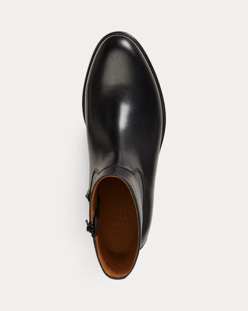 Stivaletti Owen in pelle con cerniera — Nero