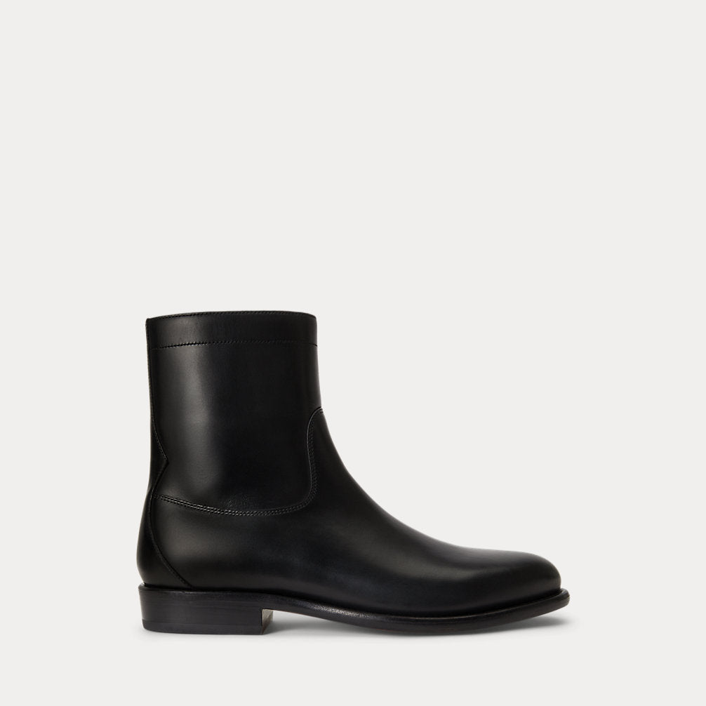 Stivaletti Owen in pelle con cerniera — Nero
