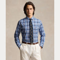 CUSTOM FIT PLAID STRETCH POPLIN SHIRT – Accessorio premium elegante