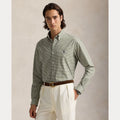 CUSTOM FIT GINGHAM STRETCH POPLIN SHIRT – Accessorio premium elegante