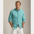 CUSTOM FIT GARMENT-DYED OXFORD SHIRT – Accessorio premium elegante