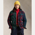 PLAID PATCHWORK FLEECE SHIRT JACKET – Accessorio premium elegante