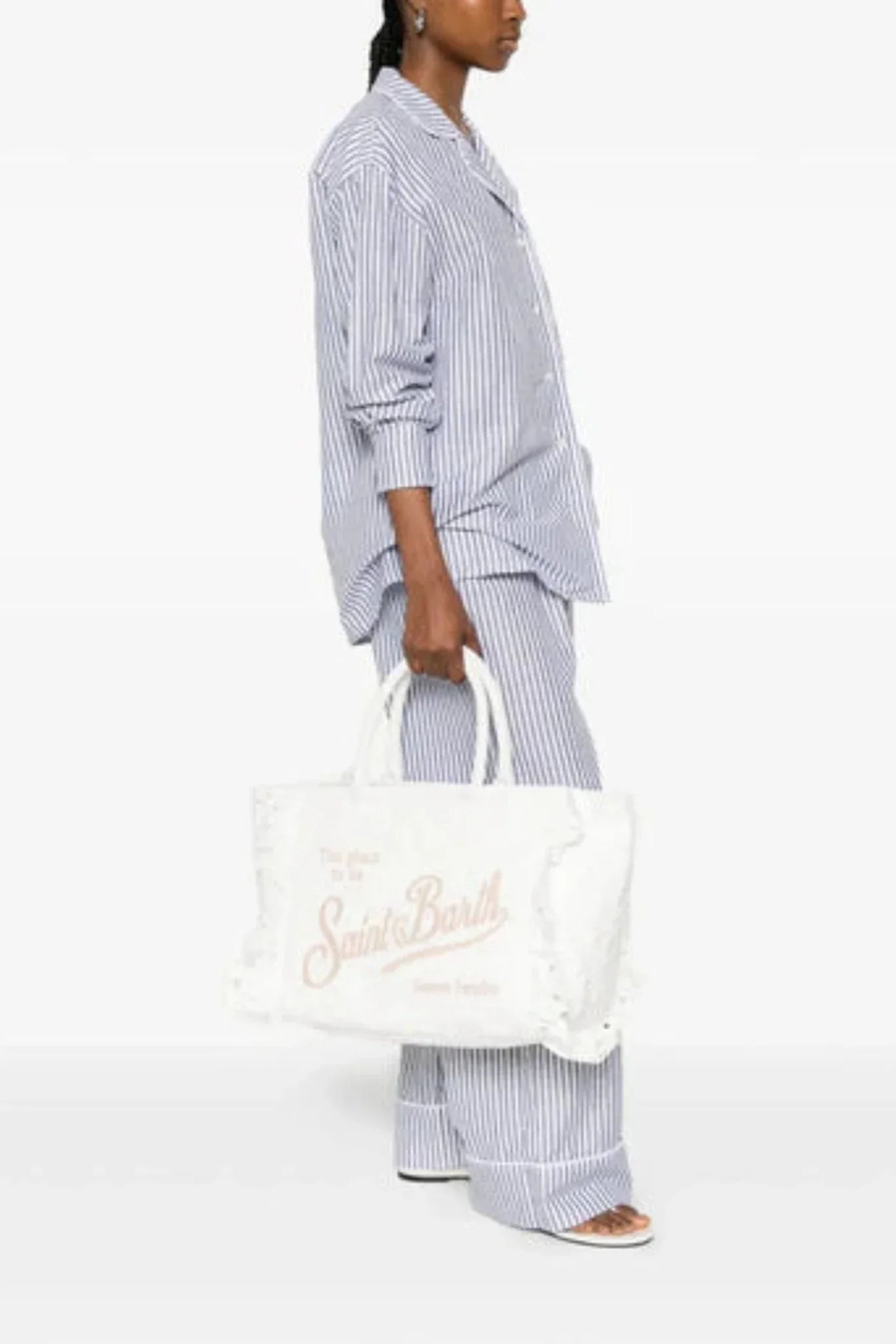 Borsa Vanity in pizzo sangallo bianco